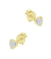 Heart Shaped CZ Silver Stud Earring STS-6661